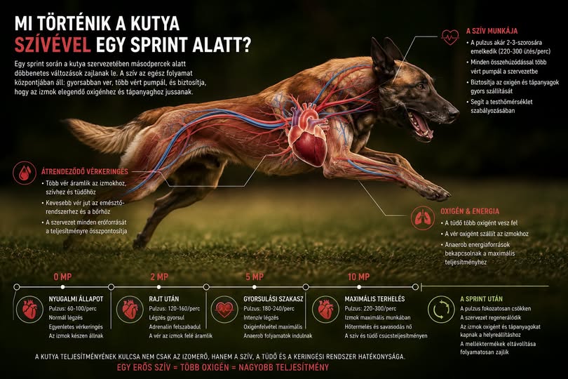 Mi történik a kutya szívével egy sprint alatt?